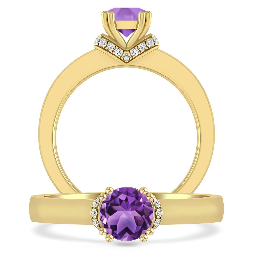 Yellow Gold - Amethyst