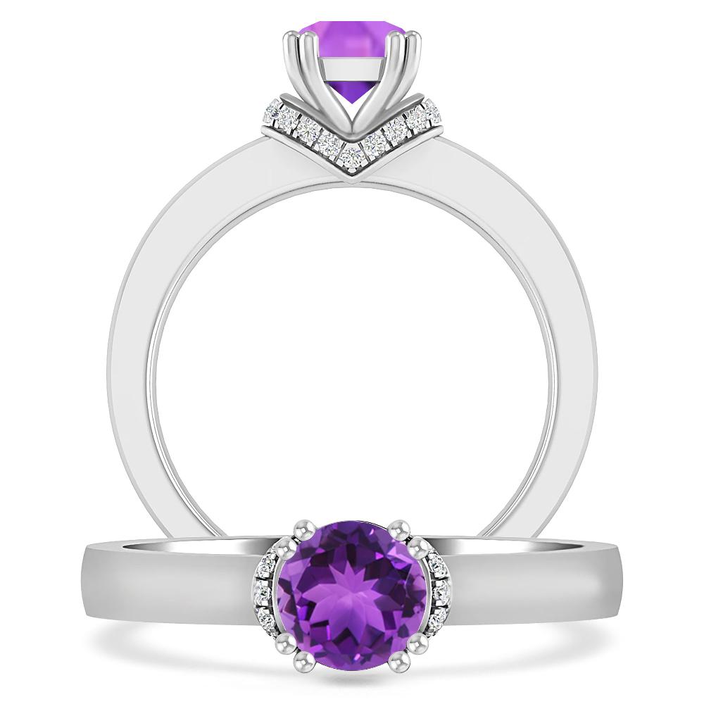 White Gold - Amethyst