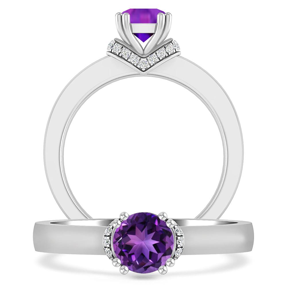 White Gold - Amethyst