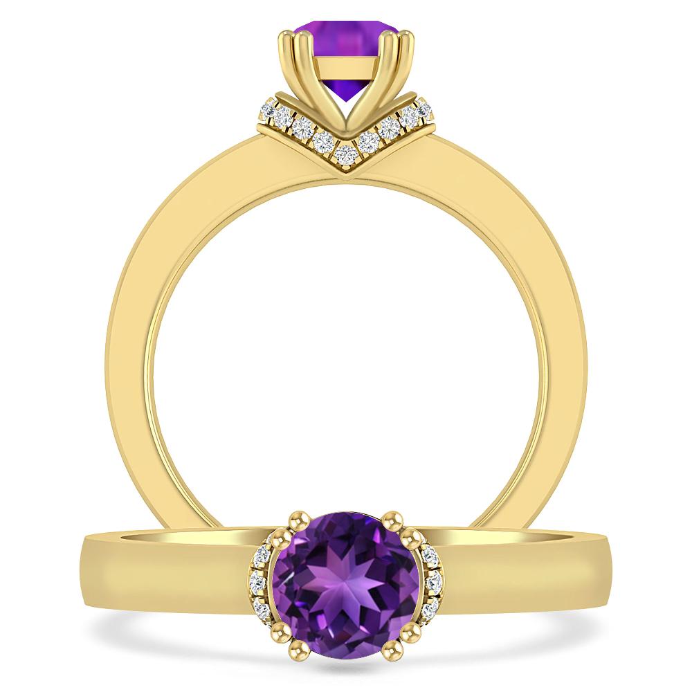 Yellow Gold - Amethyst