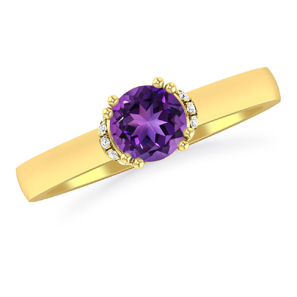 Yellow Gold - Amethyst