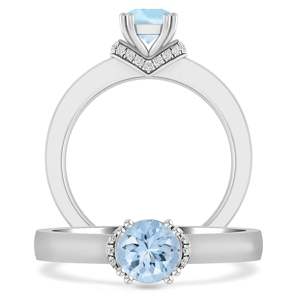 White Gold - Aquamarine