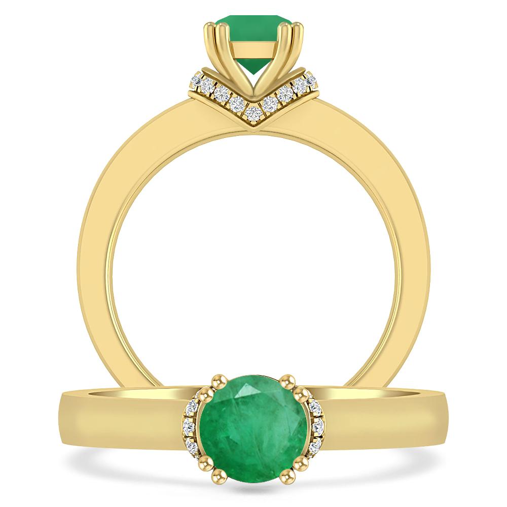 Yellow Gold - Emerald