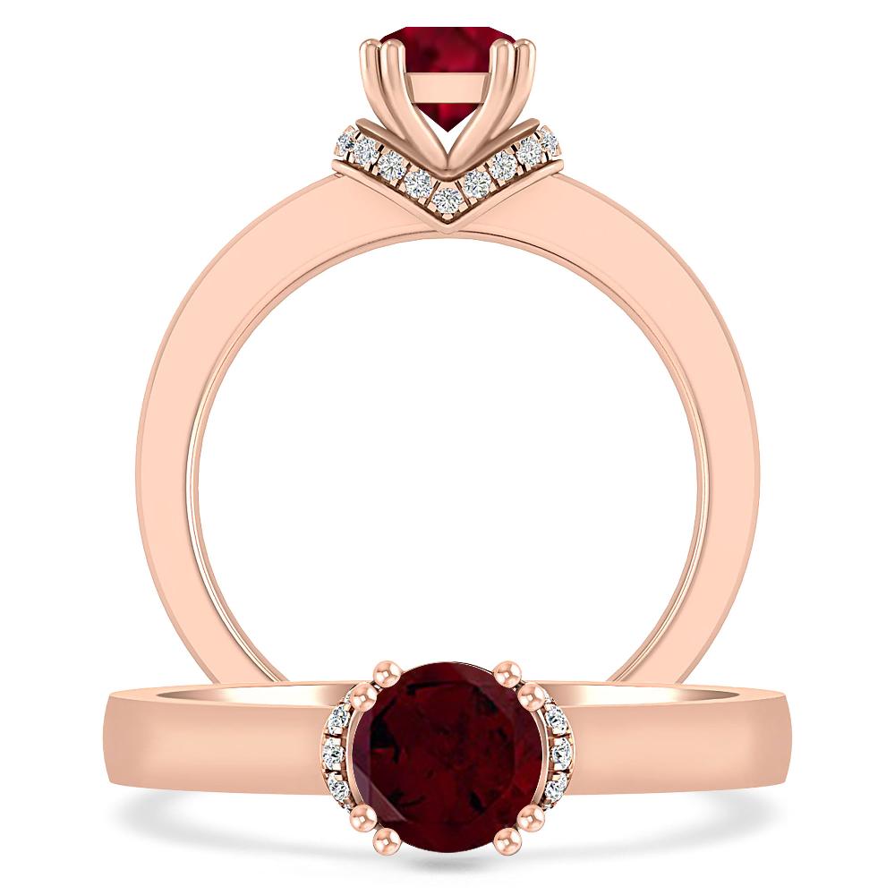 Rose Gold - Garnet