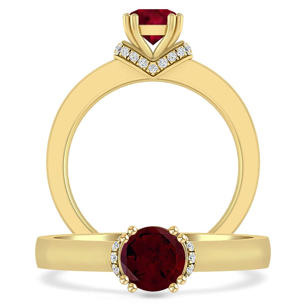 Yellow Gold - Garnet