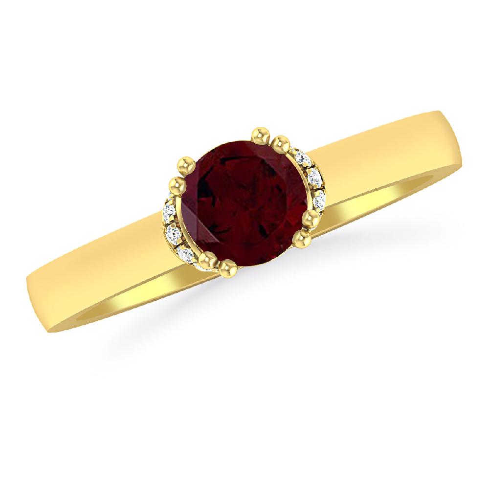 Yellow Gold - Garnet