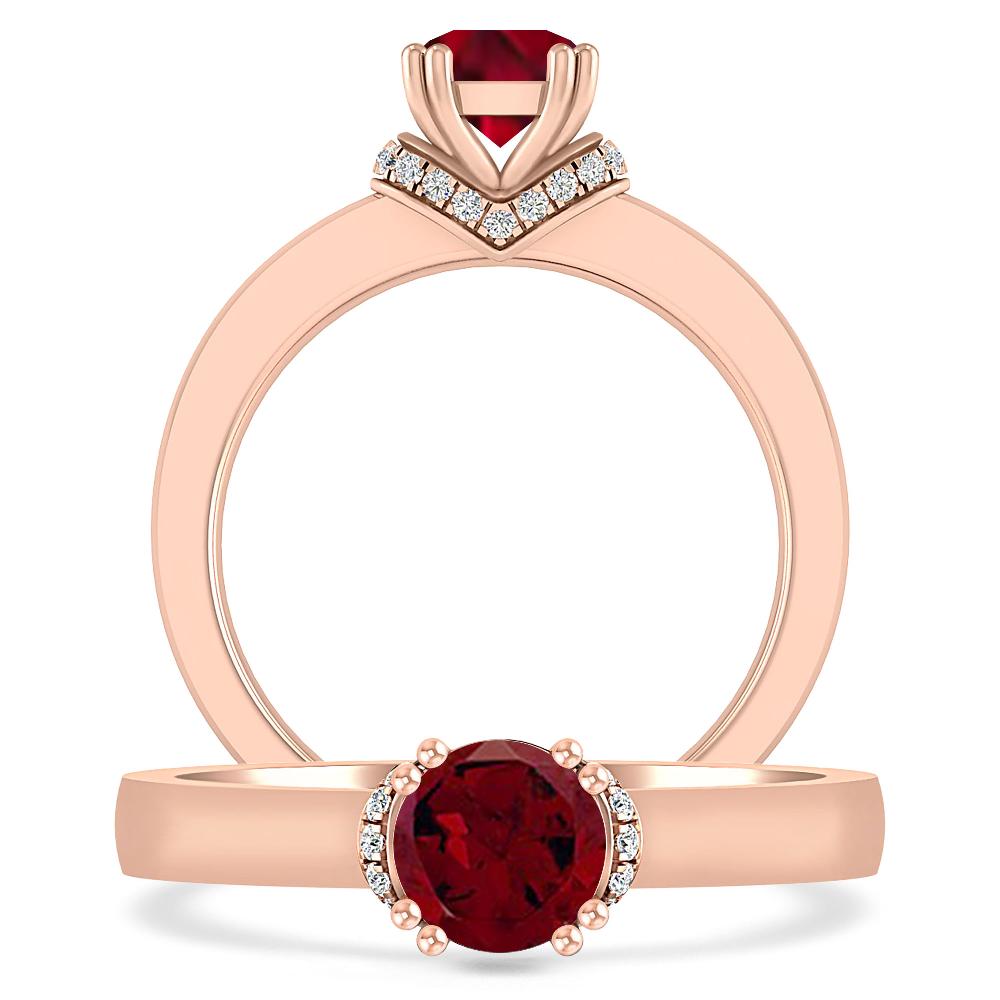 Rose Gold - Garnet