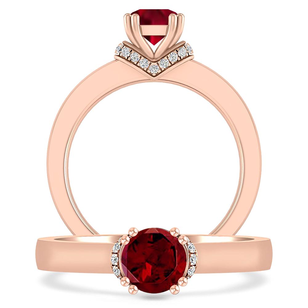 Rose Gold - Garnet