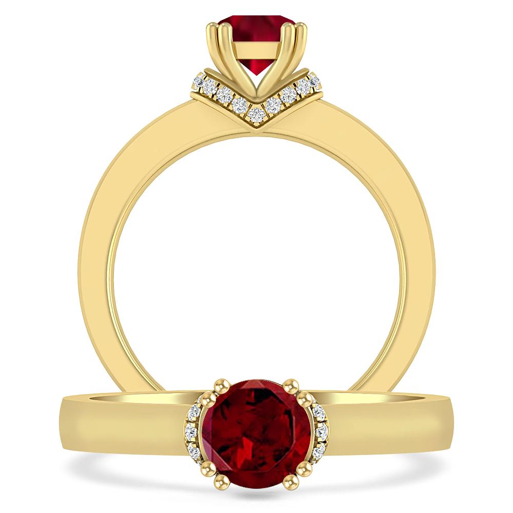 Yellow Gold - Garnet