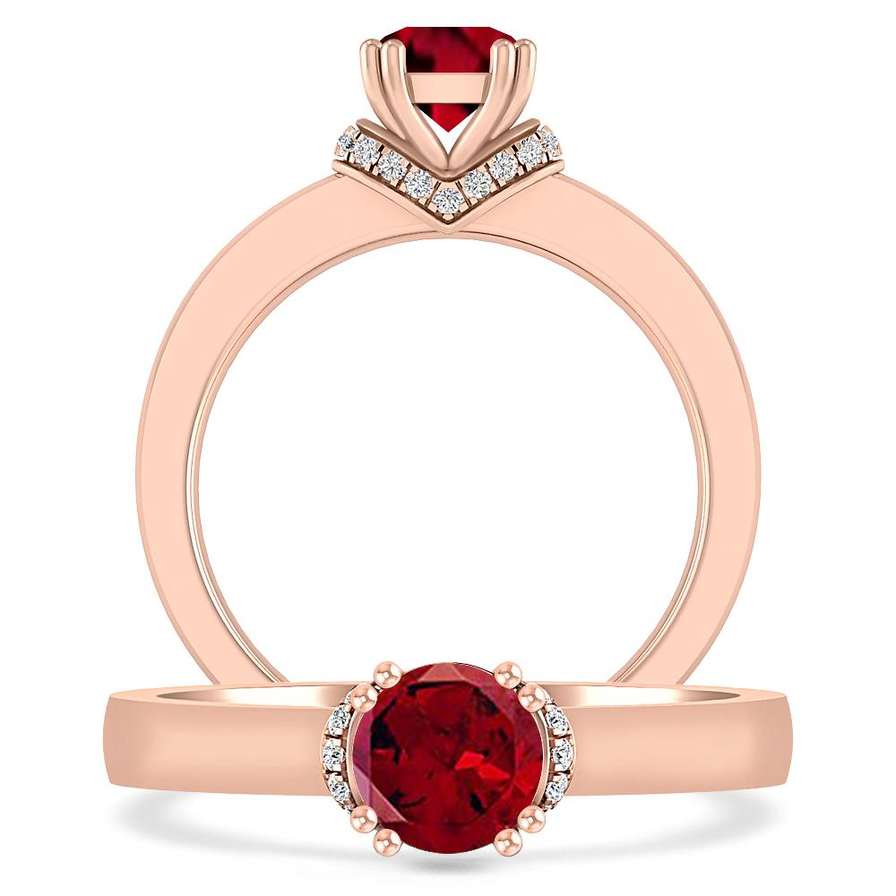 Rose Gold - Garnet