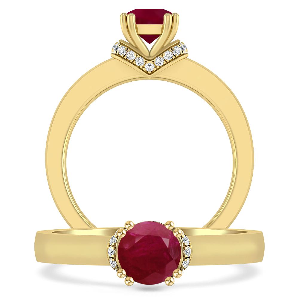 Yellow Gold - Ruby