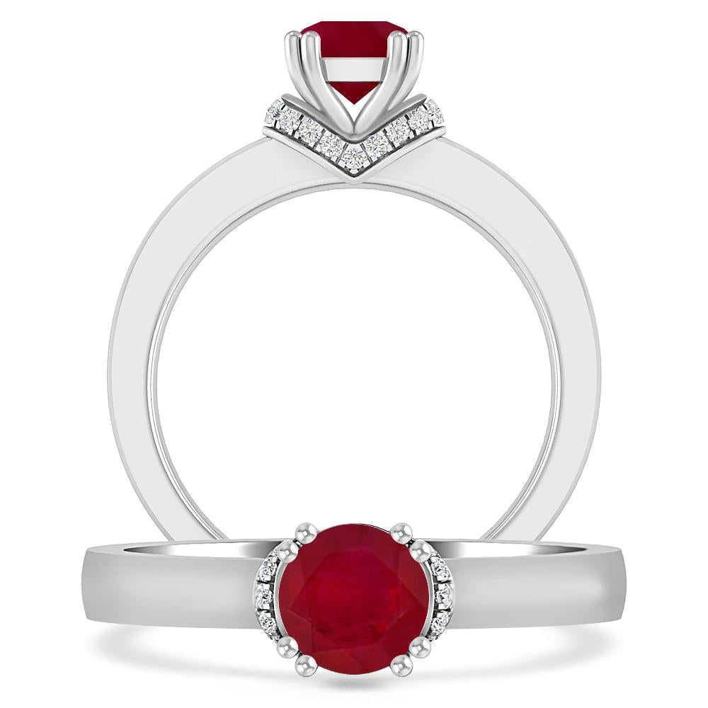 White Gold - Ruby