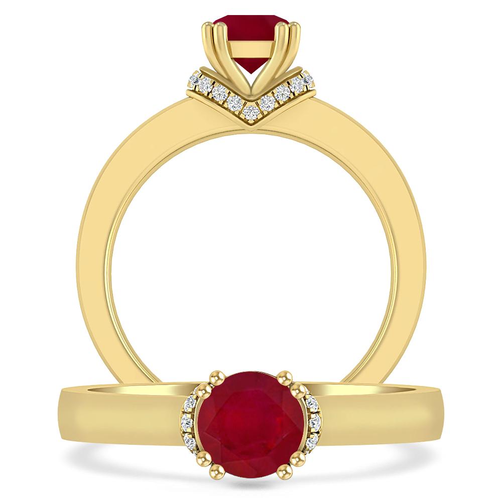 Yellow Gold - Ruby