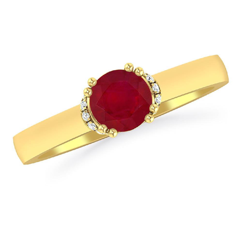 Yellow Gold - Ruby