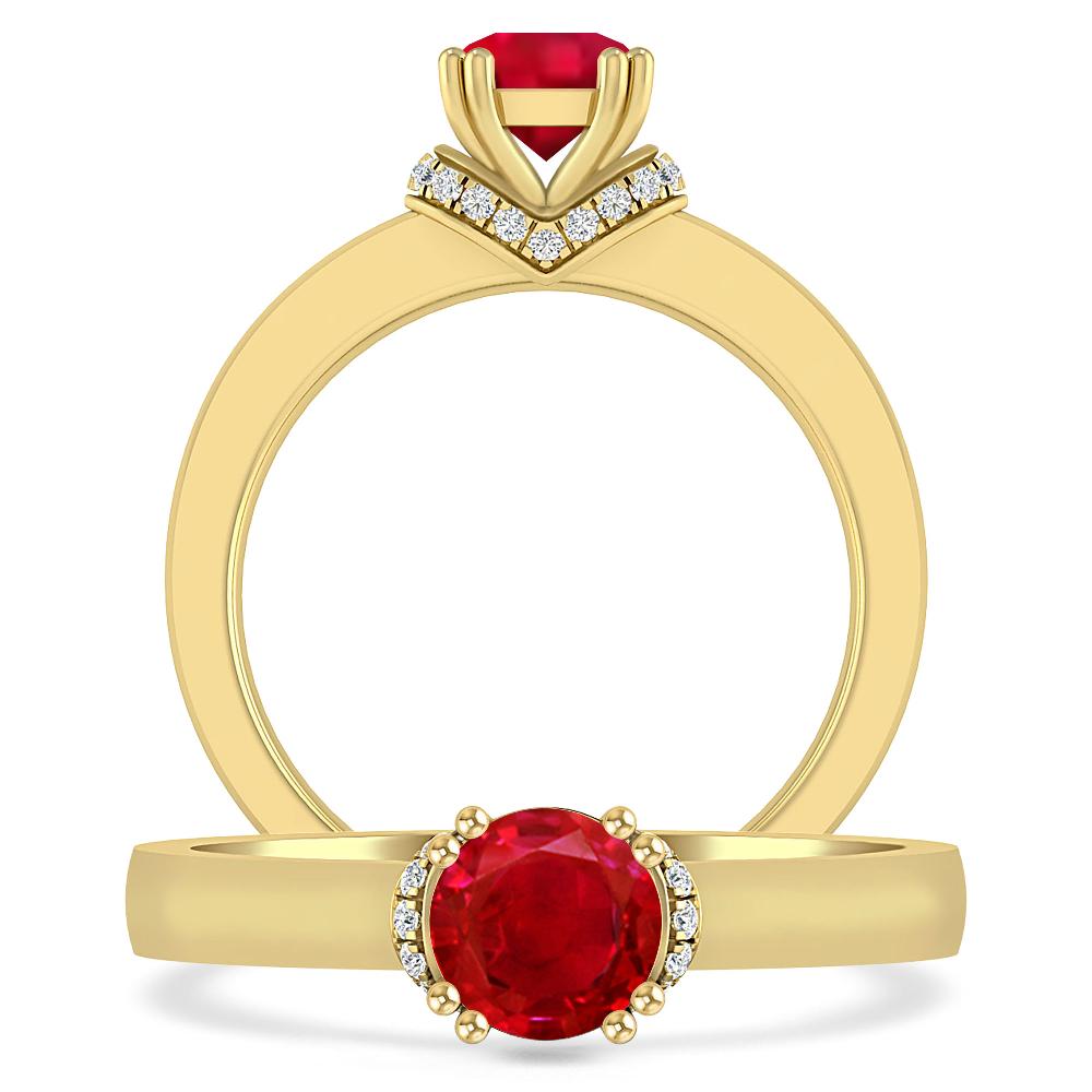 Yellow Gold - Ruby