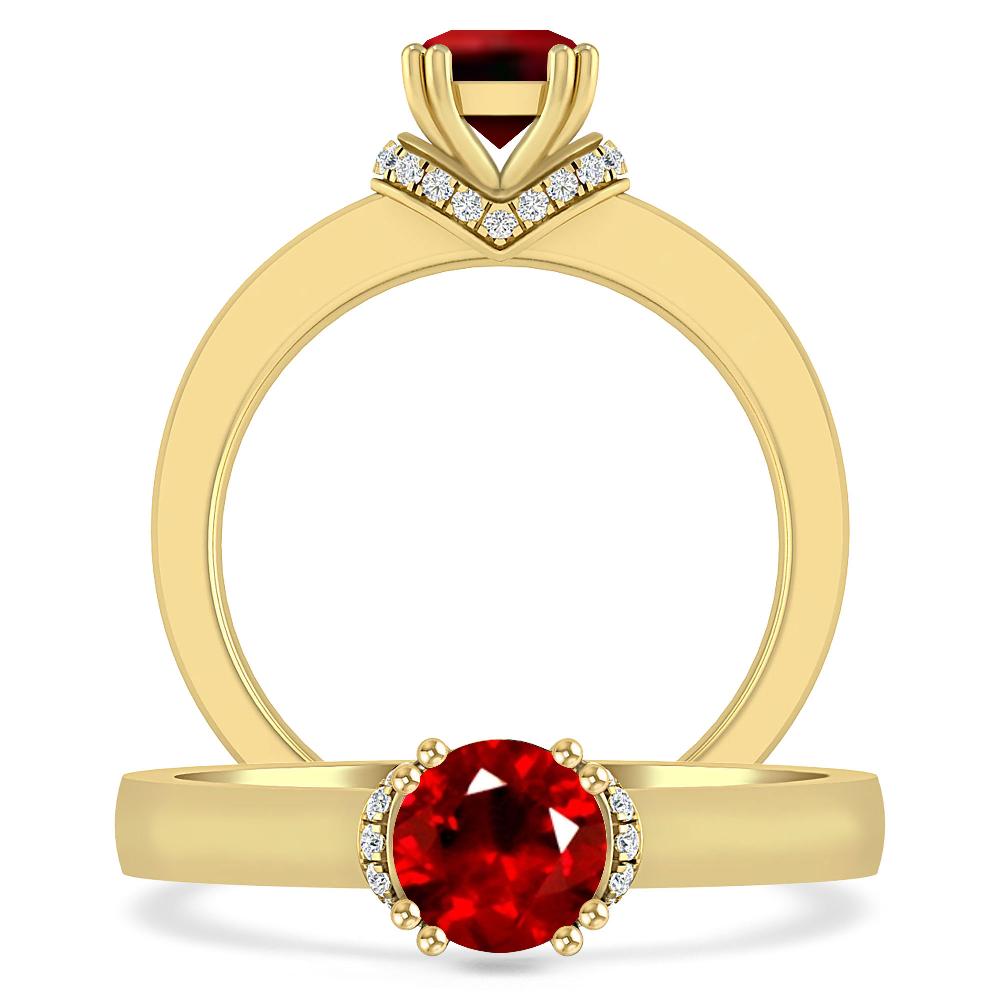 Yellow Gold - Ruby