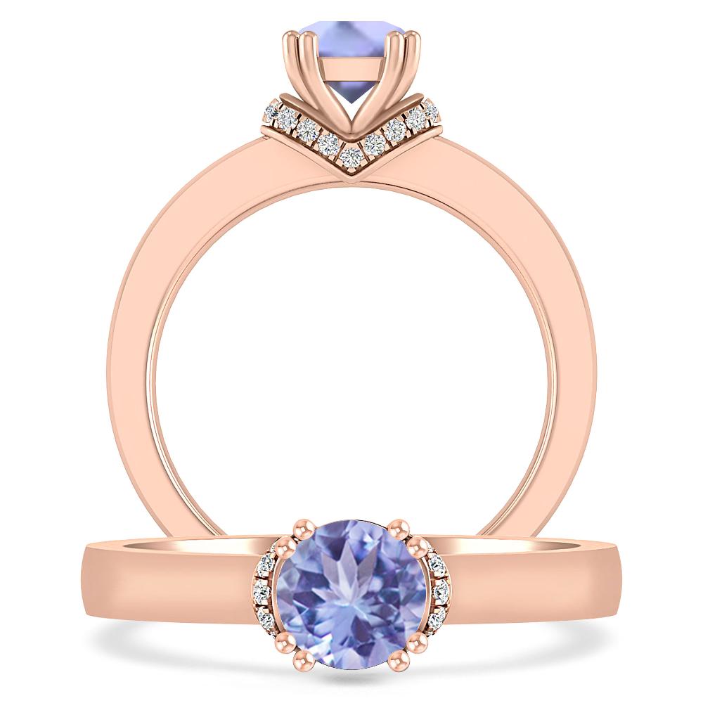 Rose Gold - Tanzanite