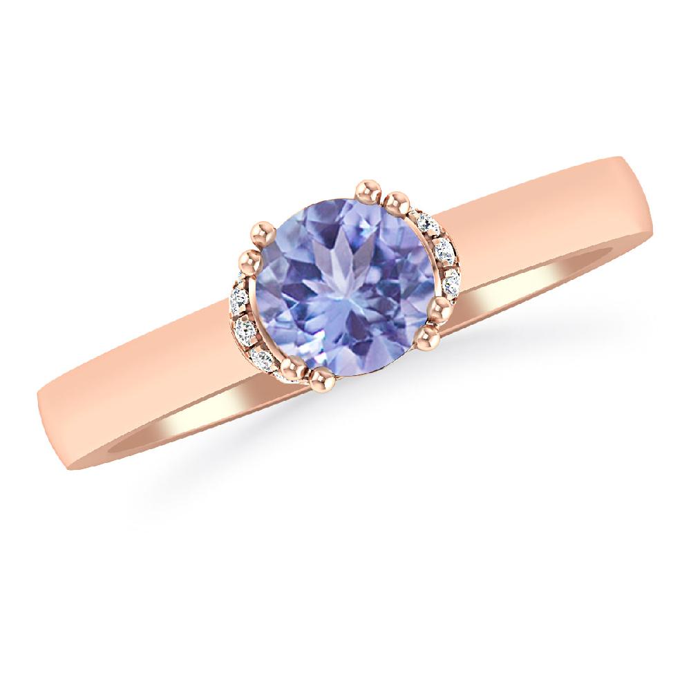 Rose Gold - Tanzanite