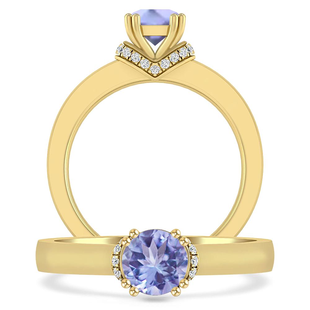 Yellow Gold - Tanzanite