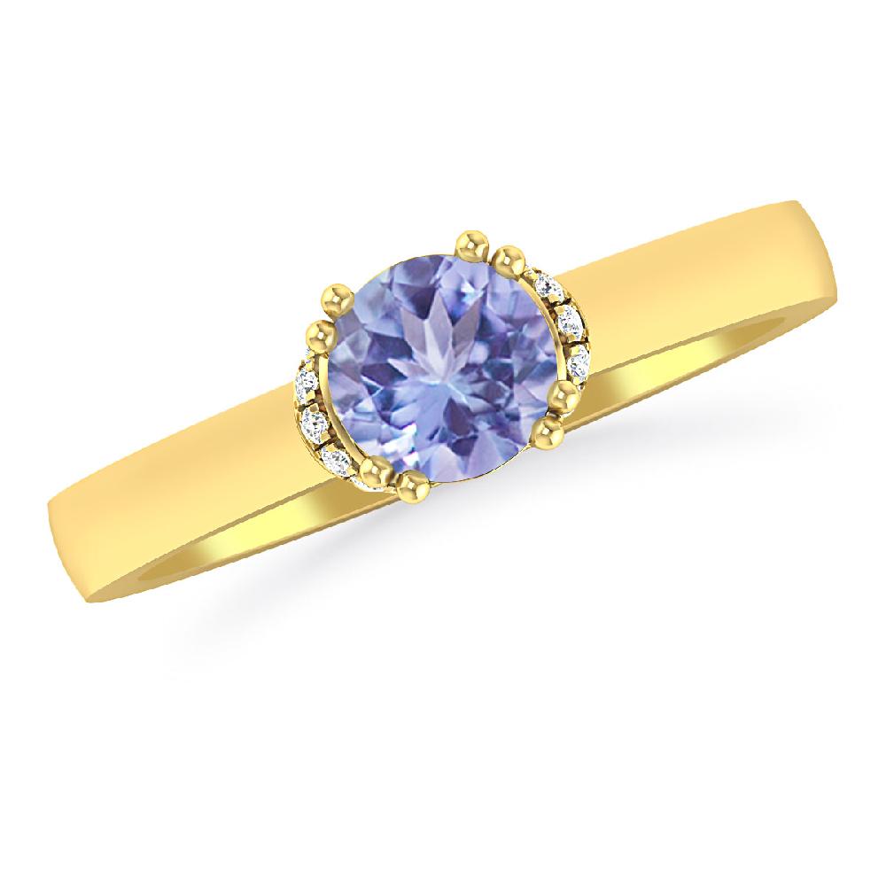 Yellow Gold - Tanzanite