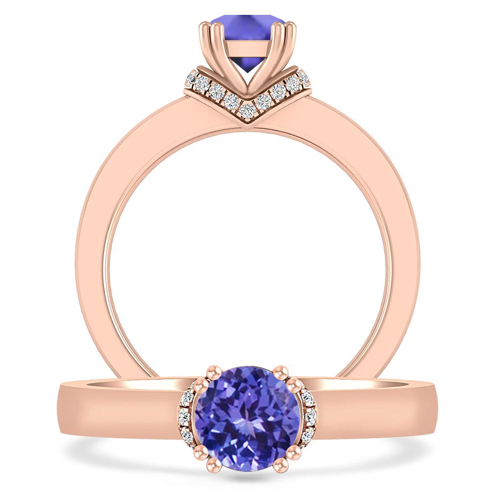 Rose Gold - Tanzanite