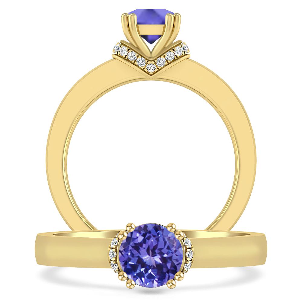 Yellow Gold - Tanzanite