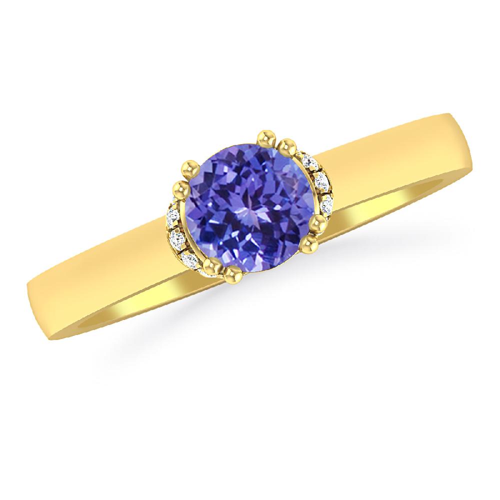 Yellow Gold - Tanzanite