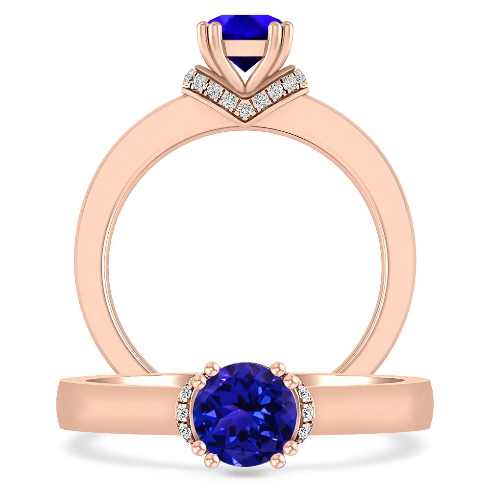 Rose Gold - Tanzanite