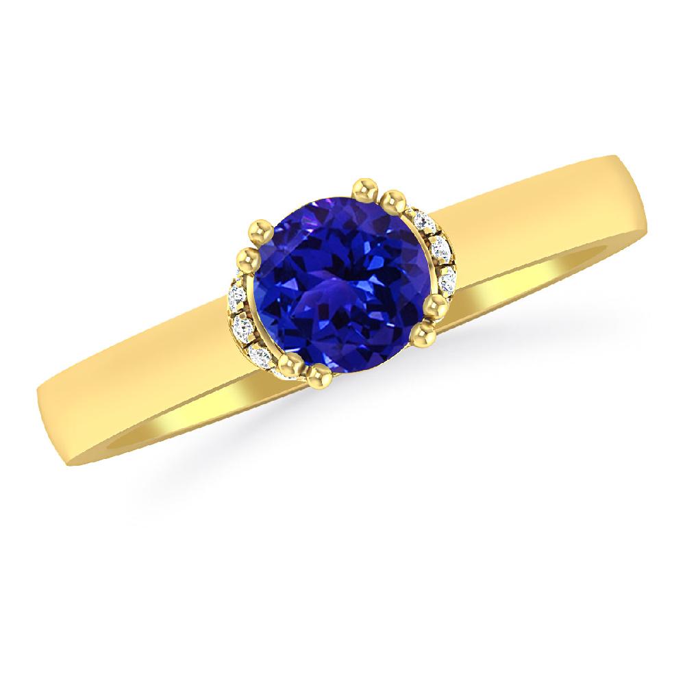 Yellow Gold - Tanzanite