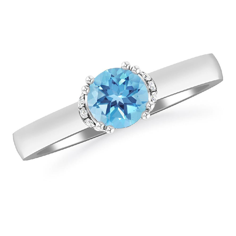 White Gold - Blue Topaz