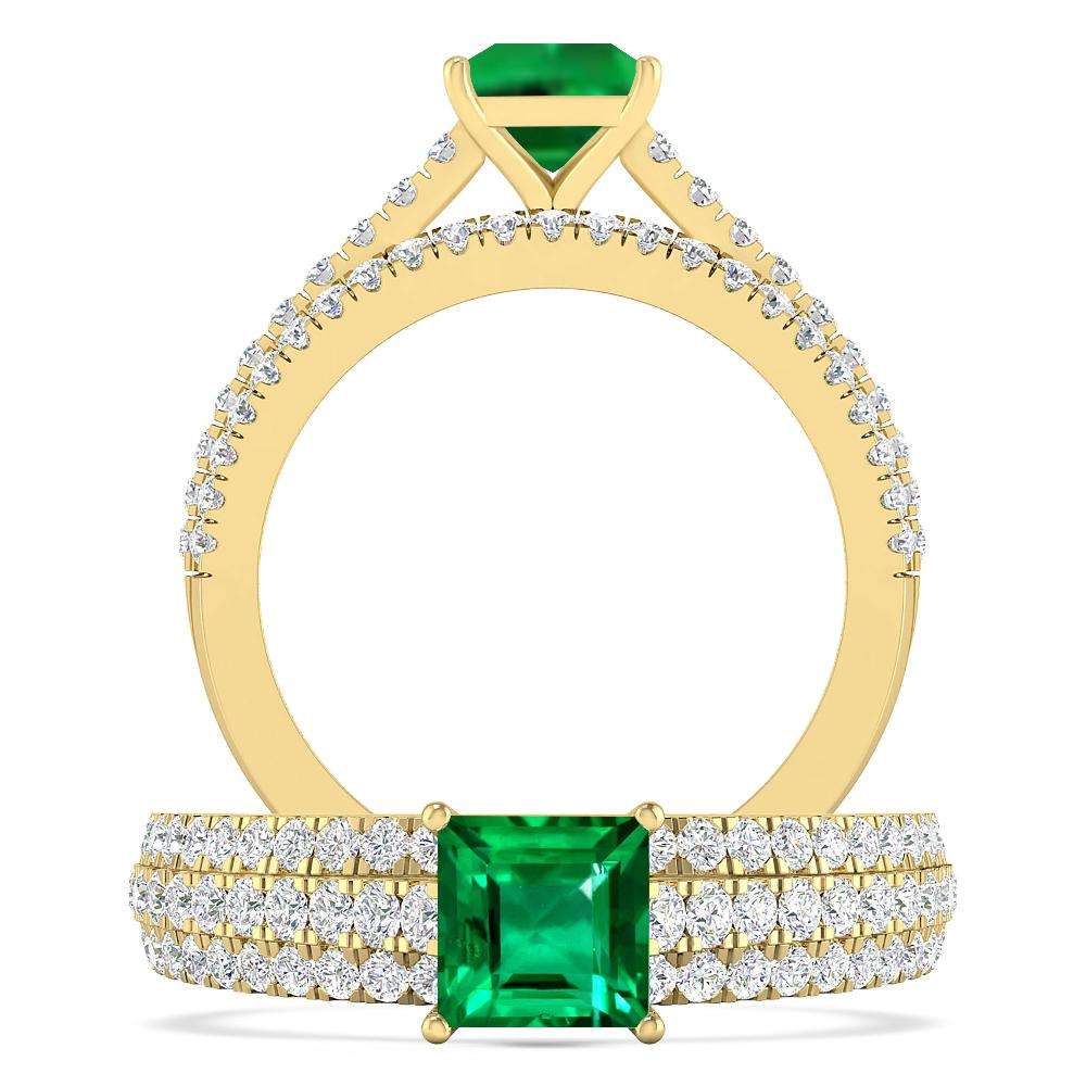 Yellow Gold - Emerald