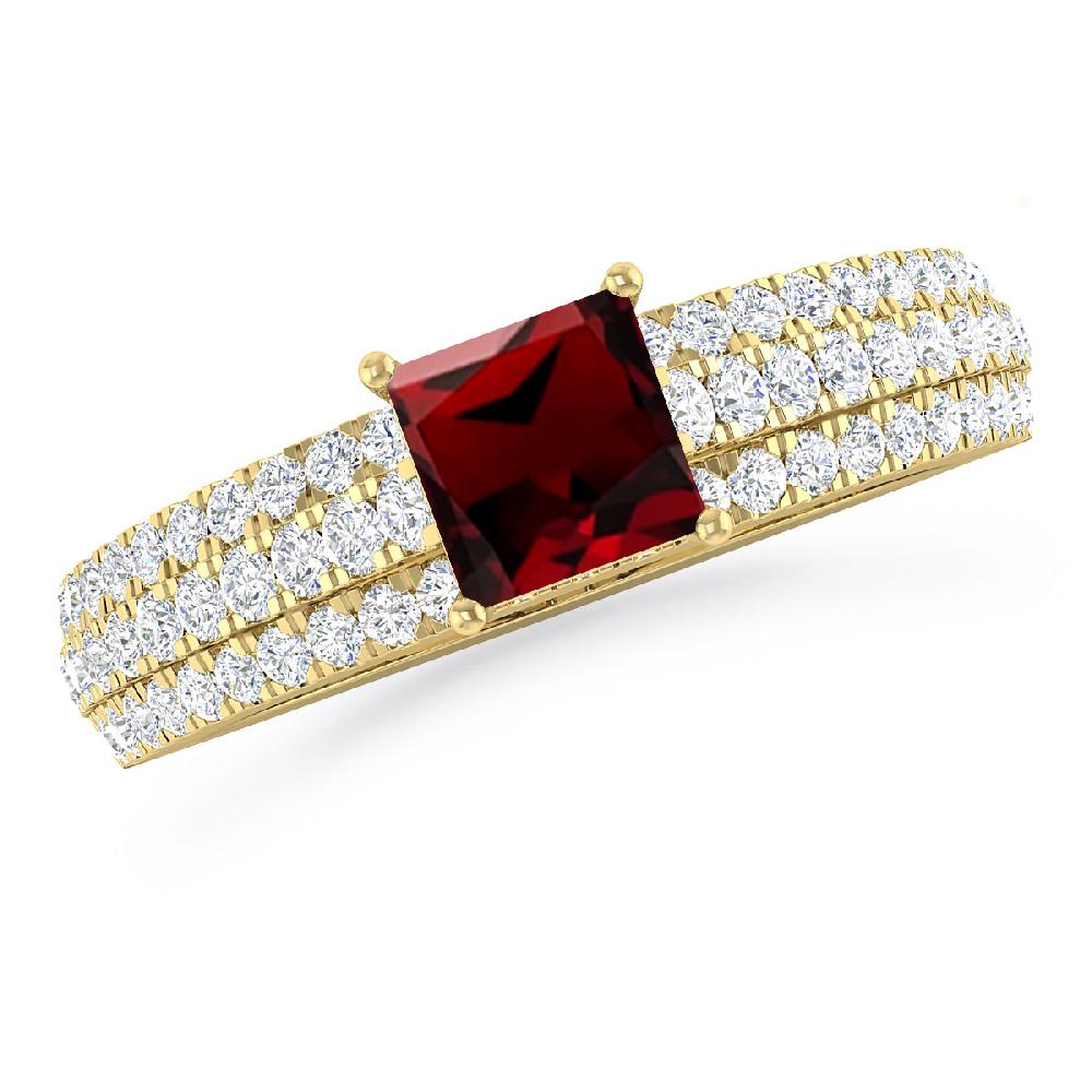 Yellow Gold - Garnet