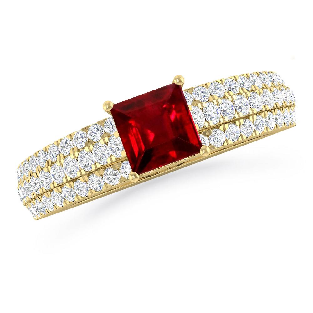 Yellow Gold - Ruby