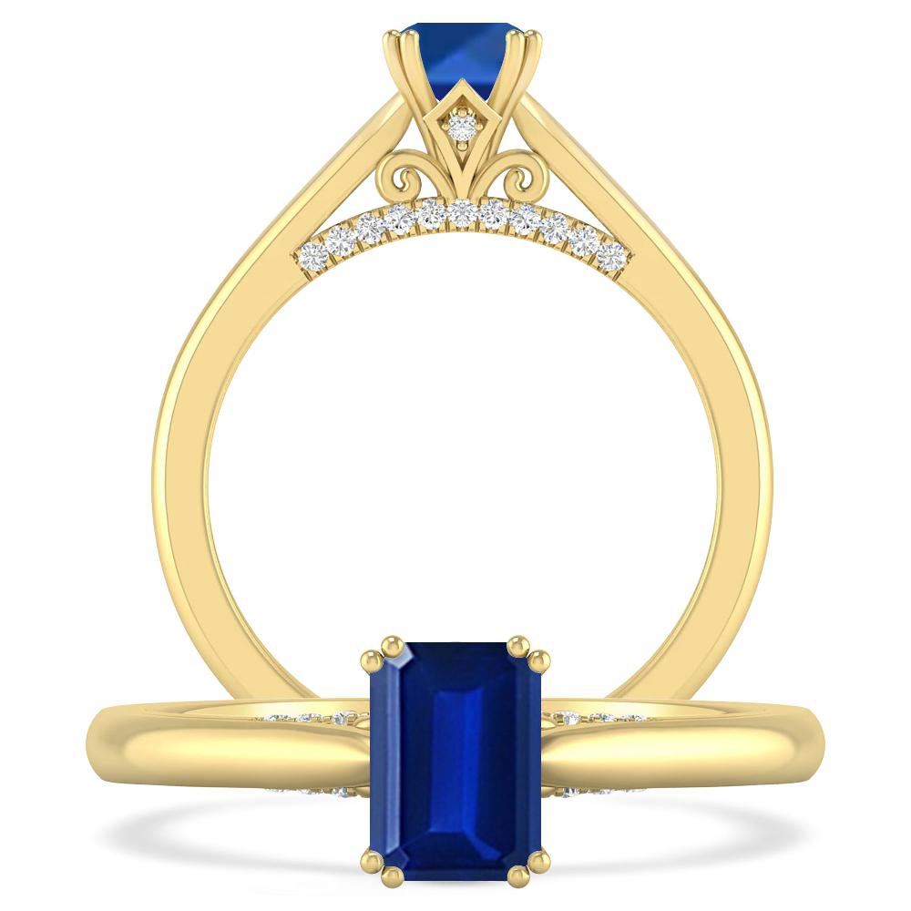 Yellow Gold - Sapphire