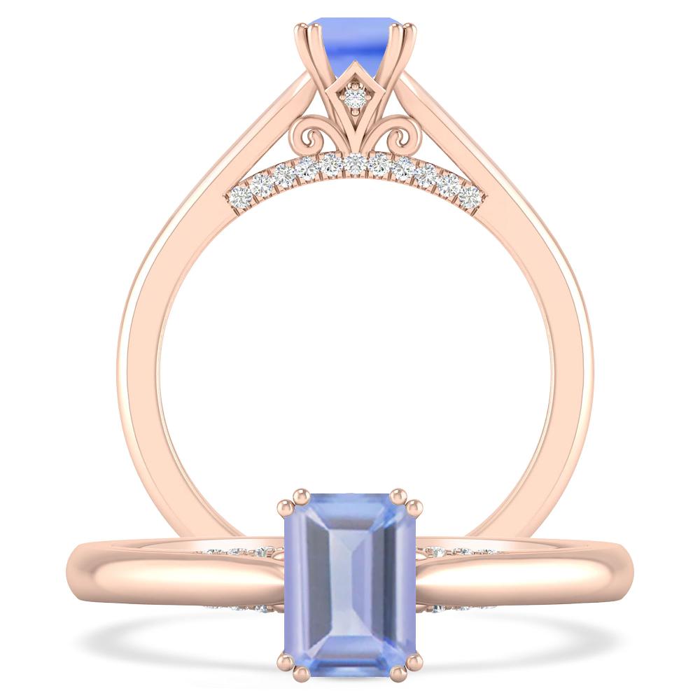 Rose Gold - Tanzanite