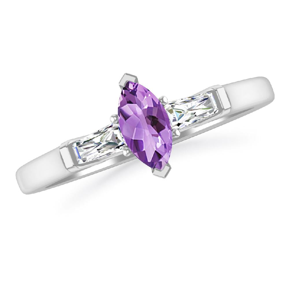 White Gold - Amethyst