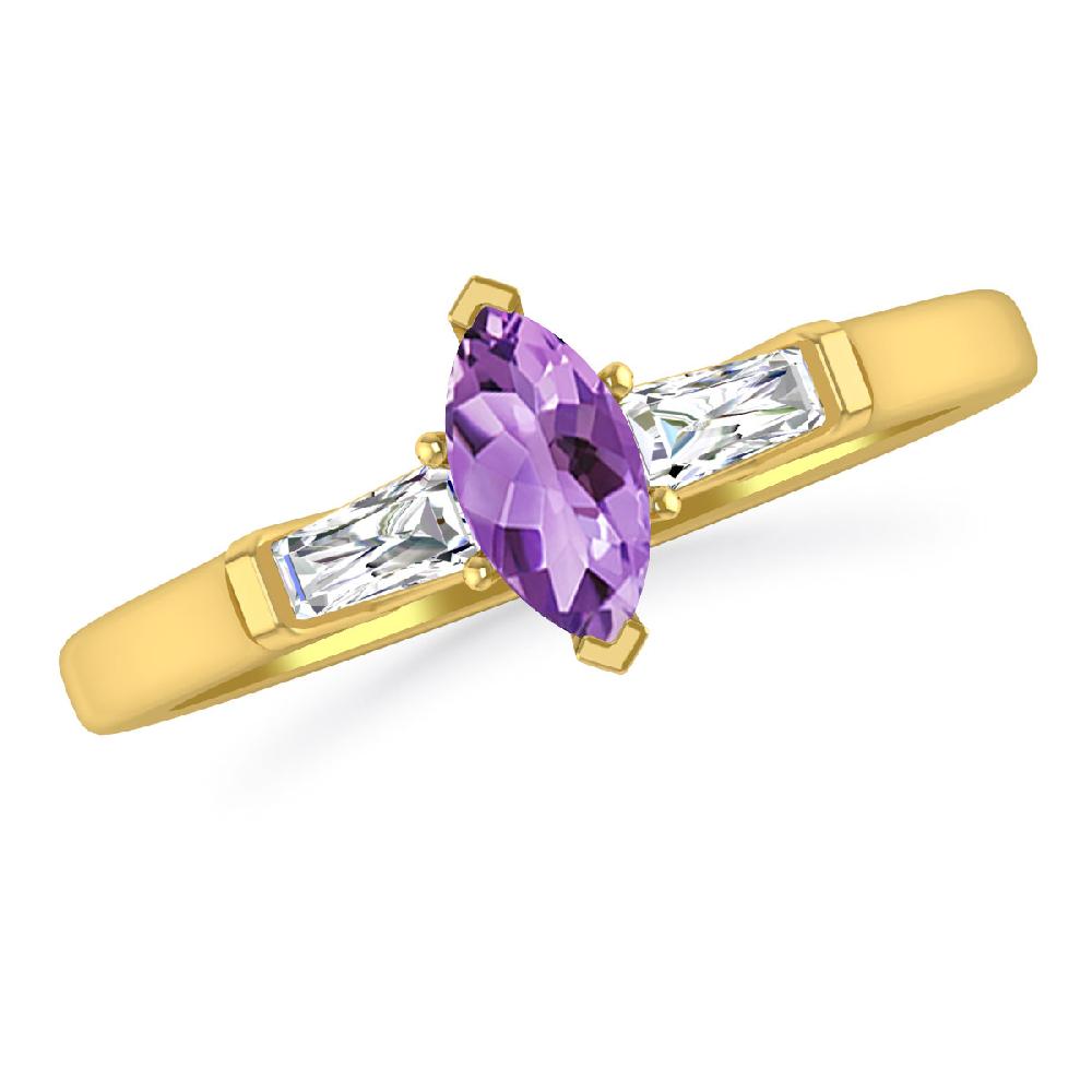 Yellow Gold - Amethyst