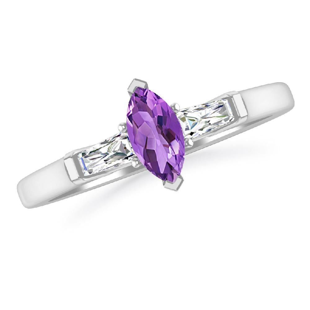 White Gold - Amethyst