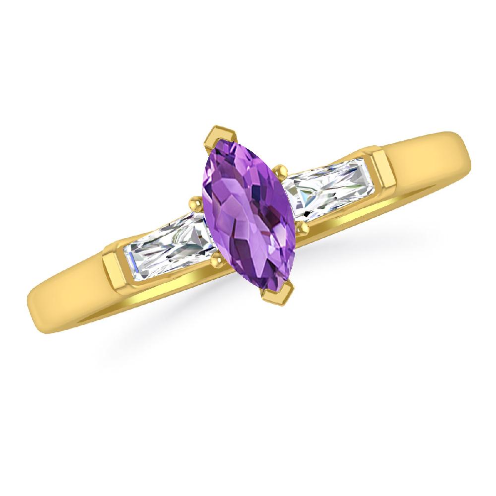 Yellow Gold - Amethyst