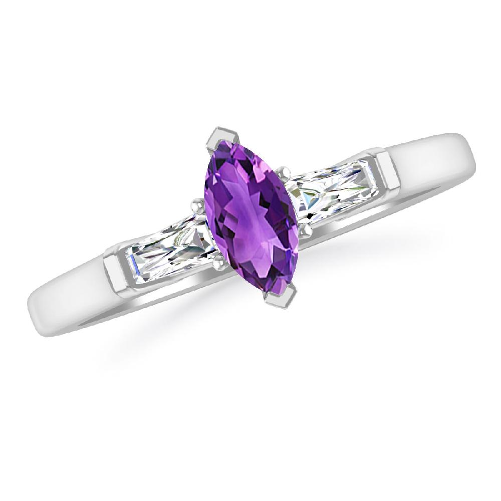 White Gold - Amethyst