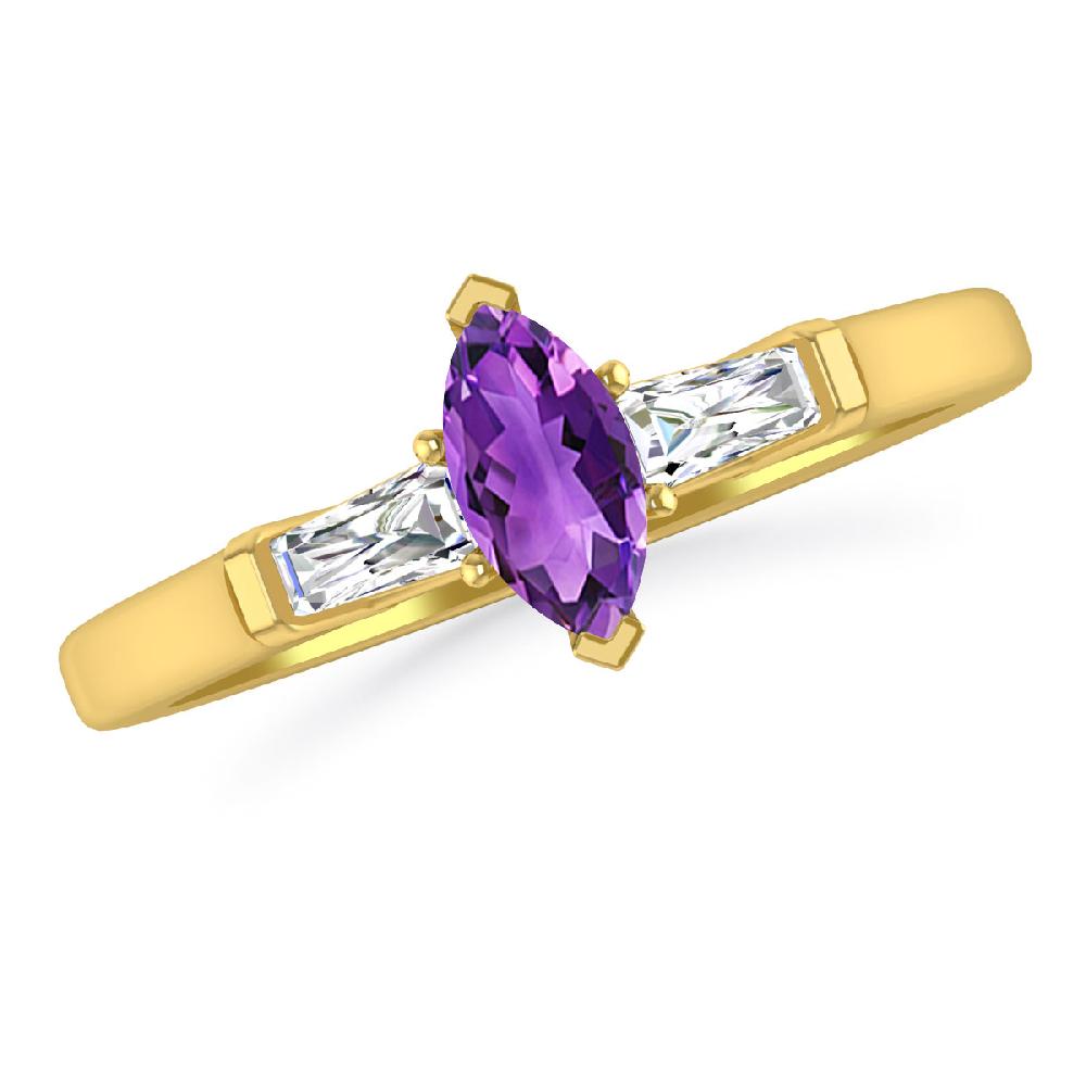 Yellow Gold - Amethyst