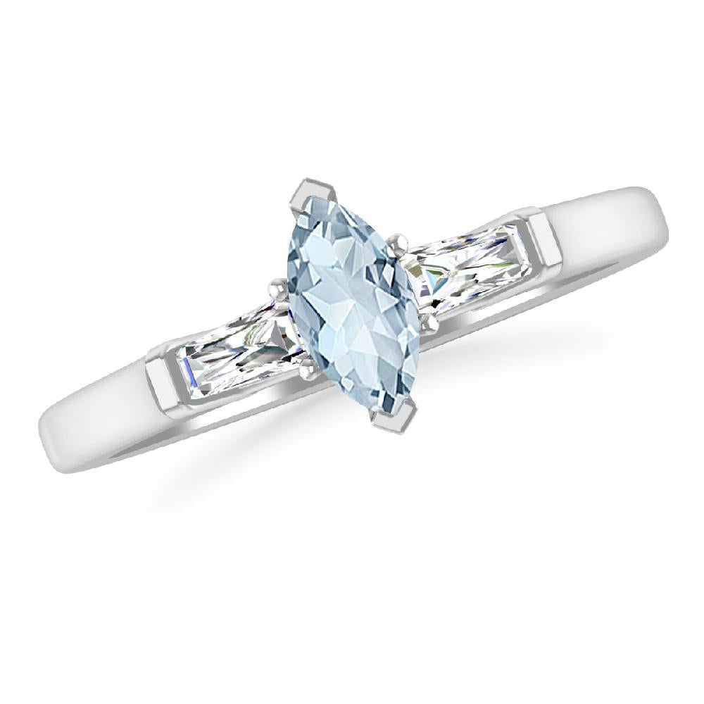 White Gold - Aquamarine