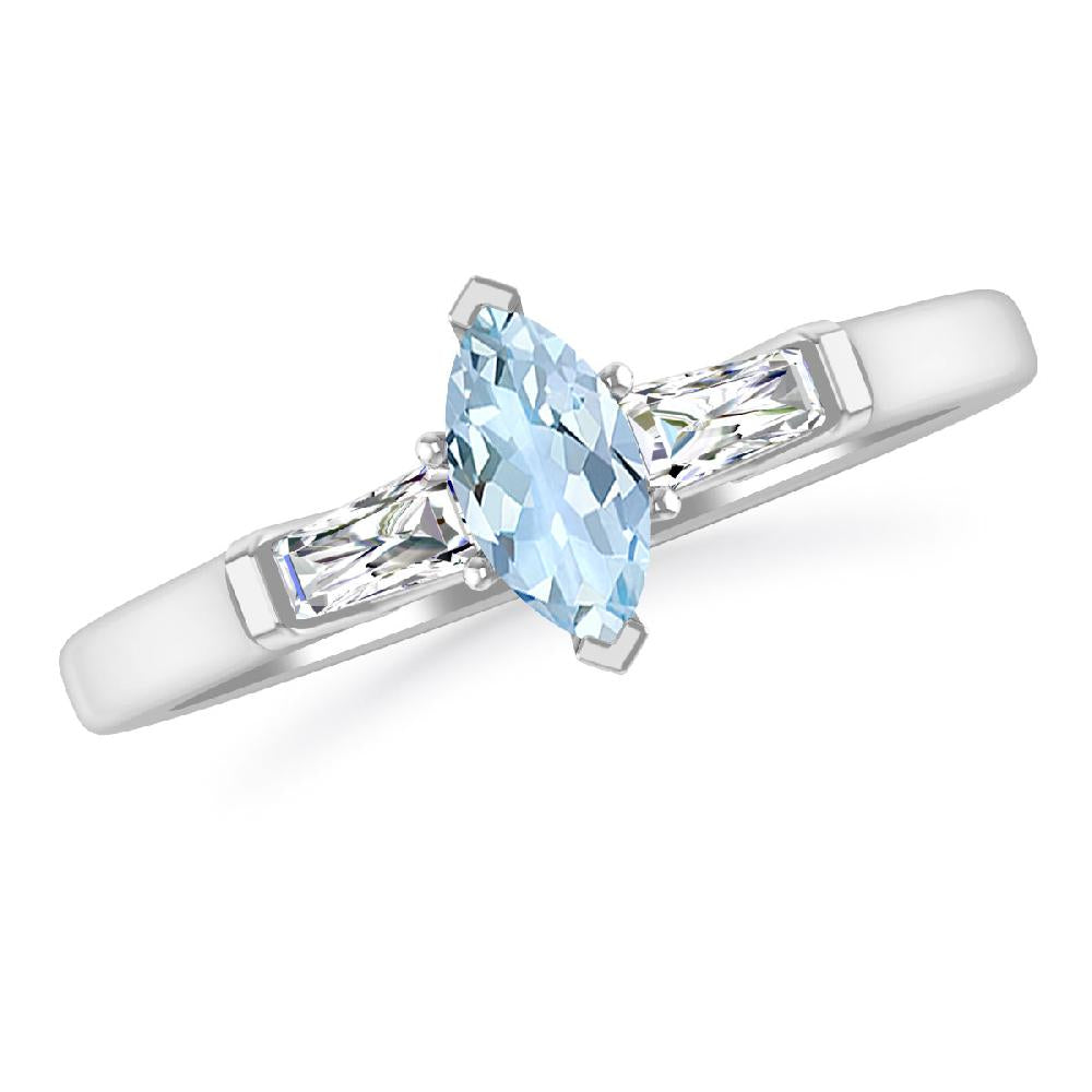 White Gold - Aquamarine