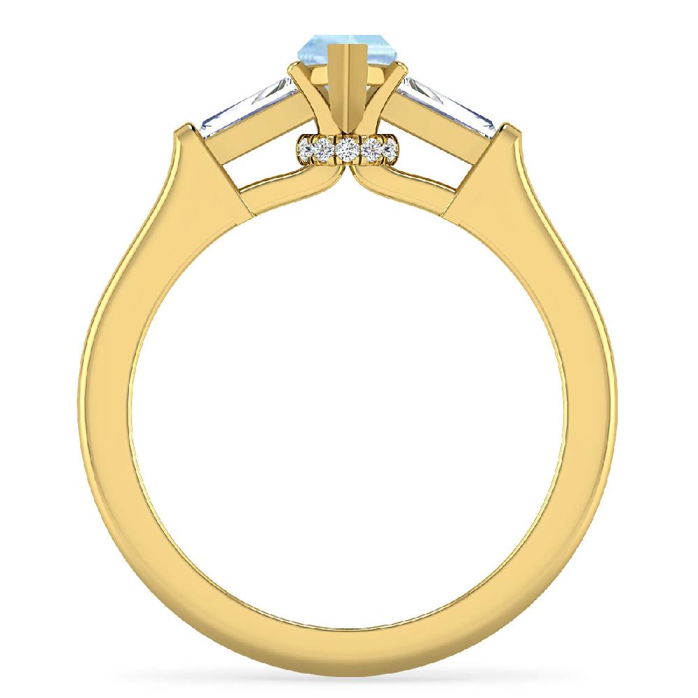 Yellow Gold - Aquamarine