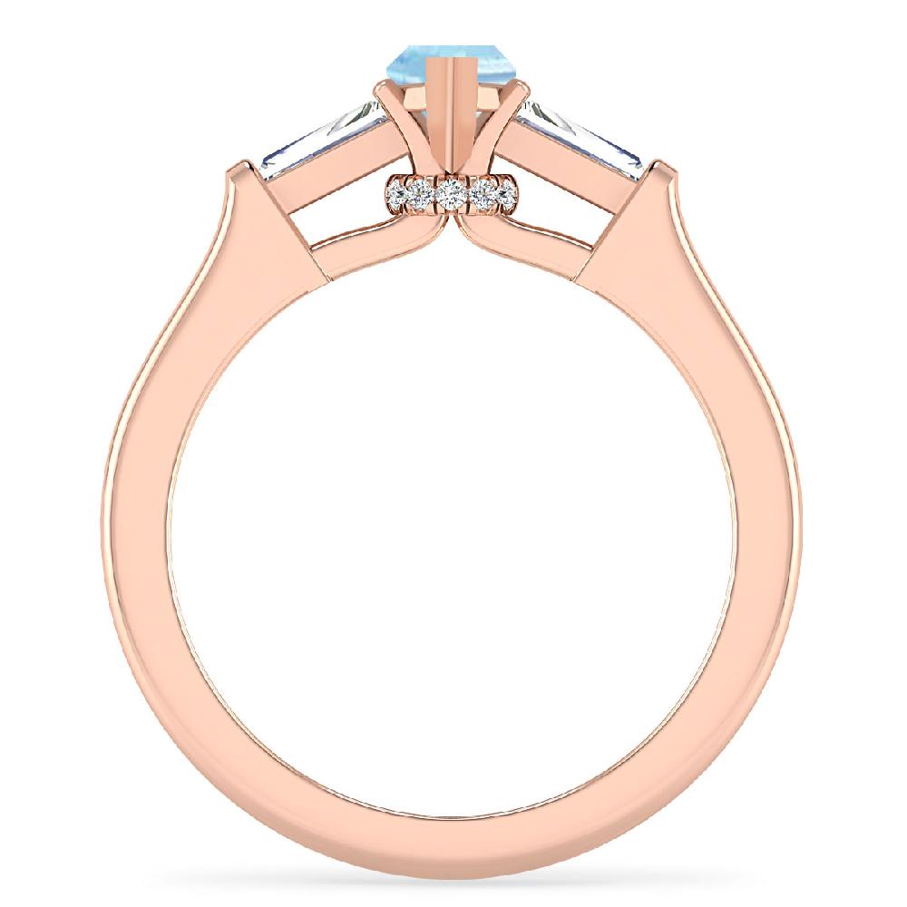 Rose Gold - Aquamarine