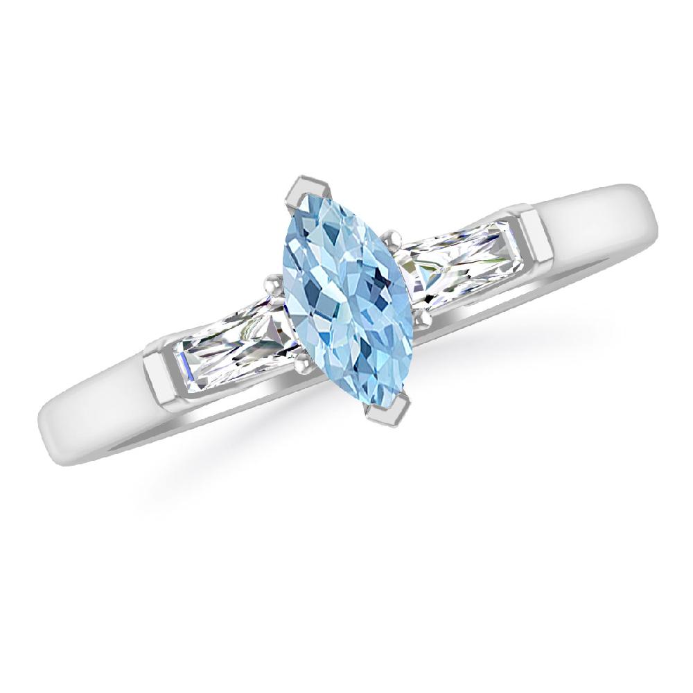 White Gold - Aquamarine