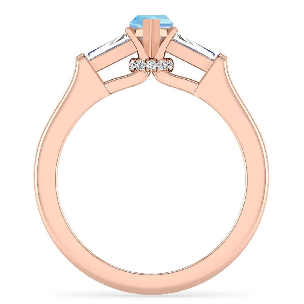 Rose Gold - Aquamarine