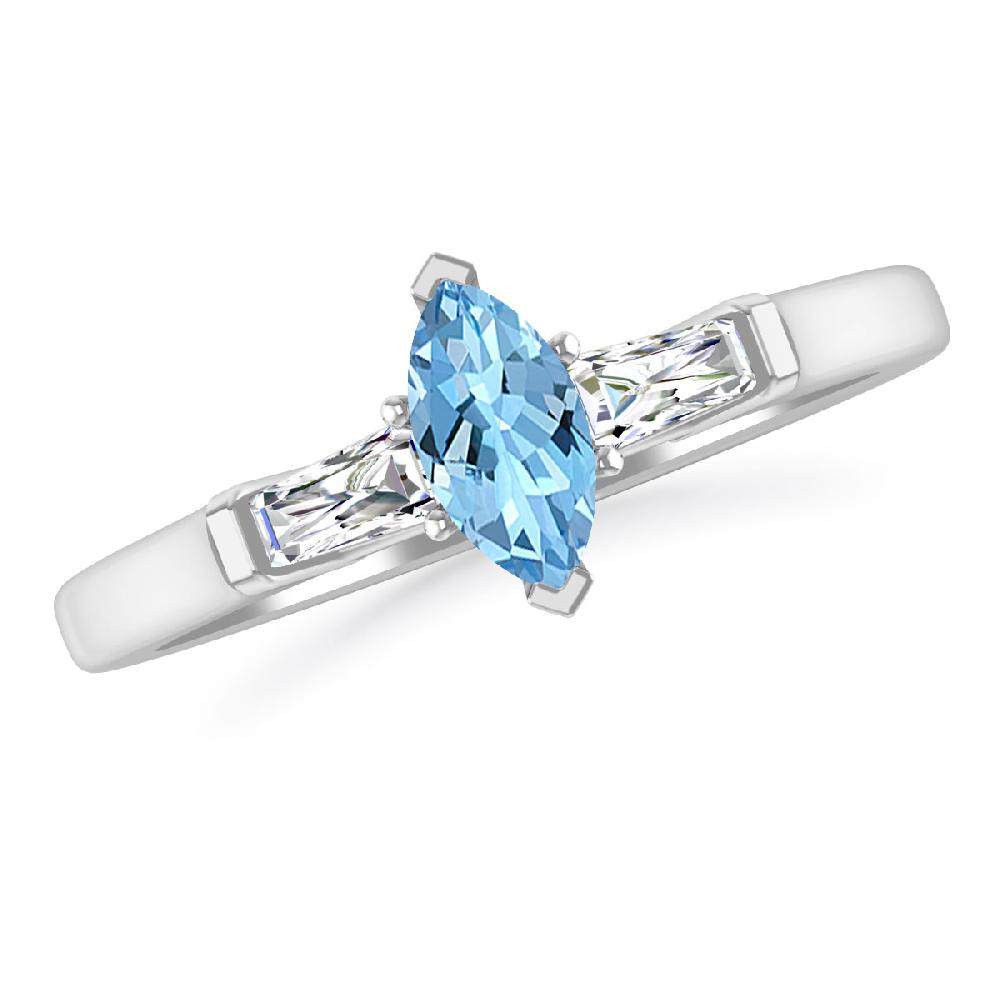 White Gold - Aquamarine