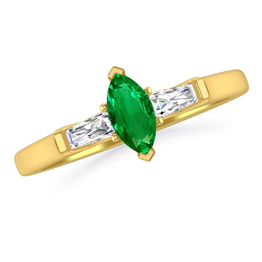 Yellow Gold - Emerald