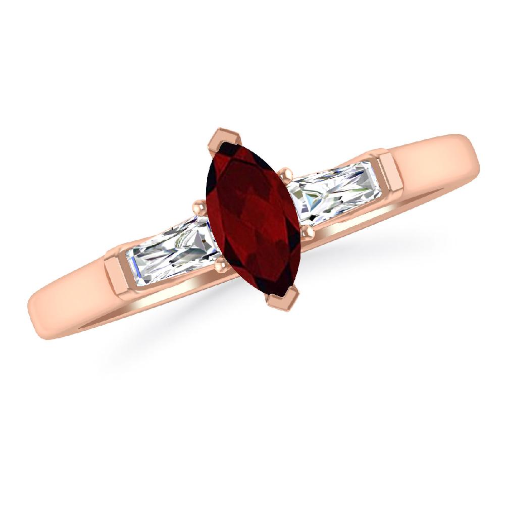 Rose Gold - Garnet